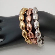 Load image into Gallery viewer, 18K ITALIAN GOLD PLATED 3 TONE BANGLE SET