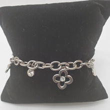 Load image into Gallery viewer, 18K ITALIAN WHITE GOLD PLATED CHARM BRACELET
