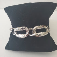 Load image into Gallery viewer, 18K ITALIAN WHITE GOLD PLATED WEAVE CHAIN LINK BRACELET