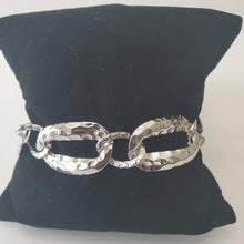 Load image into Gallery viewer, 18K ITALIAN WHITE GOLD PLATED WEAVE CHAIN LINK BRACELET