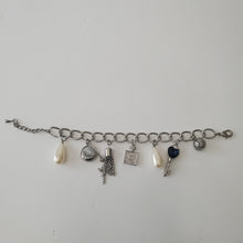 Load image into Gallery viewer, 18K ITALIAN WHITE GOLD PLATED CHARM BRACELET