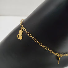 Load image into Gallery viewer, 18K ITALIAN GOLD PLATED CAT ANKLET
