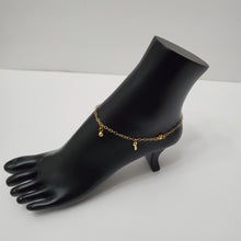 Load image into Gallery viewer, 18K ITALIAN GOLD PLATED KEY & BALL ANKLET