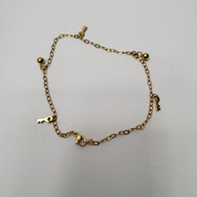 Load image into Gallery viewer, 18K ITALIAN GOLD PLATED KEY & BALL ANKLET