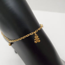 Load image into Gallery viewer, 18K ITALIAN GOLD PLATED SNOW MAN & BALL ANKLET