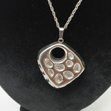 Load image into Gallery viewer, 18K ITALIAN WHITE GOLD PLATED PENDANT AND EARRING, NECKLACE SET