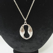 Load image into Gallery viewer, 18K ITALIAN WHITE GOLD PLATED DROP EARRING, NECKLACE AND PENDANT  SET