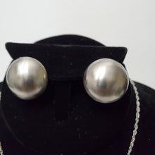 Load image into Gallery viewer, 18K ITALIAN WHITE GOLD PLATED CLIP EARRING, NECKLACE AND PENDANT SET