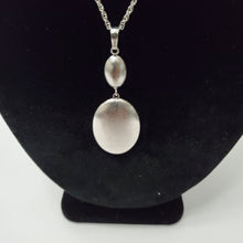 Load image into Gallery viewer, 18K ITALIAN WHITE GOLD PLATED DROP EARRING, NECKLACE AND PENDANT SET