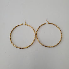 Load image into Gallery viewer, 18K ITALIAN GOLD PLATED THIN TWISTED HOOP EARRINGS
