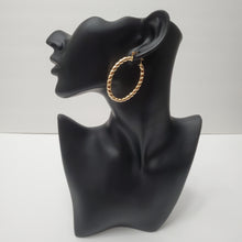 Load image into Gallery viewer, 18K GOLD PLATED STAINLESS STEEL BEADED HOOP EARRINGS