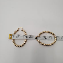 Load image into Gallery viewer, 18K GOLD PLATED STAINLESS STEEL BEADED HOOP EARRINGS
