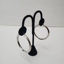 Load image into Gallery viewer, 18K STAINLESS STEEL SLIVER HOOP EARRINGS