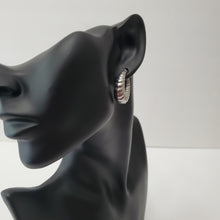 Load image into Gallery viewer, 18K ITALIAN WHITE GOLD PLATED HOOP EARRINGS