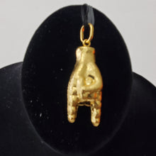 Load image into Gallery viewer, 18K BRAZILIAN GOLD PLATED CHUNKY FINGER PENDANT