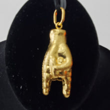 Load image into Gallery viewer, 18K BRAZILIAN GOLD PLATED CHUNKY FINGER PENDANT