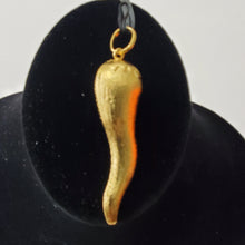 Load image into Gallery viewer, 18K BRAZILIAN GOLD PLATED CHUNKY PEPPER PENDANT