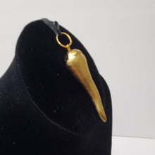 Load image into Gallery viewer, 18K BRAZILIAN GOLD PLATED CHUNKY PEPPER PENDANT