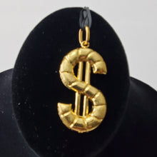 Load image into Gallery viewer, 18K BRAZILIAN GOLD PLATED CHUNKY DOLLAR SIGN PENDANT