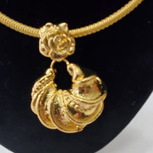 Load image into Gallery viewer, Copy of 18K GOLD PLATED BIG CHUNKY EARRING , PENDANT & CORD NECKLACE SET