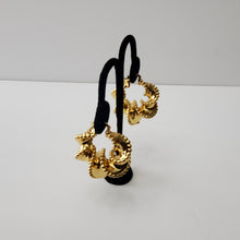 Load image into Gallery viewer, 18K BRAZILIAN GOLD PLATED CHUNKY TWIST HOOP EARRINGS