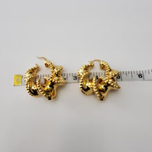 Load image into Gallery viewer, 18K BRAZILIAN GOLD PLATED CHUNKY TWIST HOOP EARRINGS