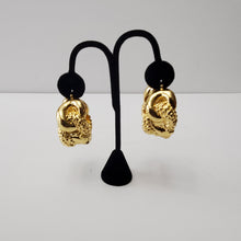 Load image into Gallery viewer, 18K BRAZILIAN GOLD PLATED CHUNKY TWIST HOOP EARRINGS