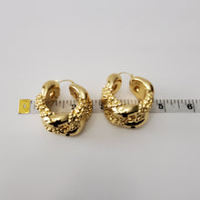 Load image into Gallery viewer, 18K BRAZILIAN GOLD PLATED CHUNKY TWIST HOOP EARRINGS