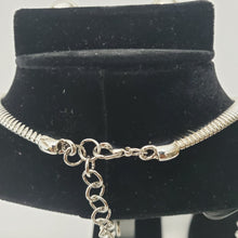 Load image into Gallery viewer, 18K BRAZILIAN WHITE GOLD PLATED DROP EARRING, CORD NECKLACE AND PENDANT, BANGLE AND RING SET