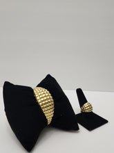 Load image into Gallery viewer, 18K ITALIAN GOLD PLATED BANGLE AND ADJUSTABLE RING