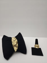 Load image into Gallery viewer, 18K ITALIAN GOLD PLATED BANGLE AND ADJUSTABLE RING