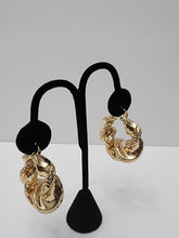 Load image into Gallery viewer, 18K ITALIAN GOLD PLATED CHUNKY TWISTED HOOP EARRINGS