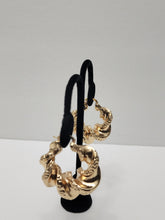 Load image into Gallery viewer, 18K ITALIAN GOLD PLATED CHUNKY TWISTED HOOP EARRINGS
