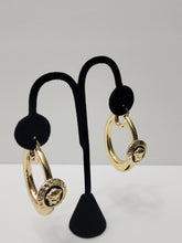 Load image into Gallery viewer, 18K ITALIAN GOLD PLATED CHUNKY HOOP EARRINGS