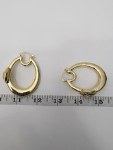 Load image into Gallery viewer, 18K ITALIAN GOLD PLATED CHUNKY HOOP EARRINGS