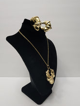 Load image into Gallery viewer, 18K GOLD PLATED EARRING, PENDANT & NECKLACE SET