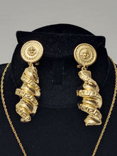Load image into Gallery viewer, 18K BRAZILIAN GOLD PLATED EARRING, PENDANT & NECKLACE SET