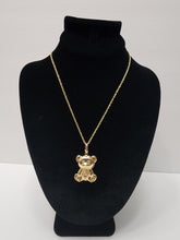 Load image into Gallery viewer, 18 K Italian Gold Plated Tinny Necklace & Small Teddy pendant