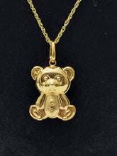 Load image into Gallery viewer, 18K ITALIAN GOLD PLATED MEDIUM TEDDY BEAR PENDANT