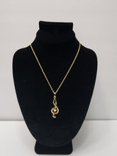 Load image into Gallery viewer, 18K ITALIAN GOLD PLATED MUSIC SIGN PENDANT