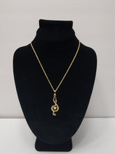 Load image into Gallery viewer, 18K ITALIAN GOLD PLATED MUSIC SIGN PENDANT