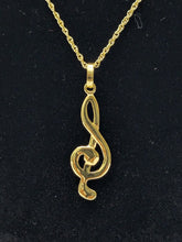 Load image into Gallery viewer, 18K ITALIAN GOLD PLATED MUSIC SIGN PENDANT