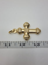 Load image into Gallery viewer, 18K Italian Gold Plated  Necklace & Cross Pendant.