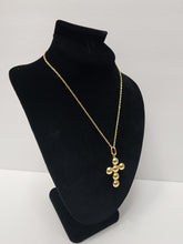 Load image into Gallery viewer, 18K Italian Gold Plated Necklace and cross Pendant.