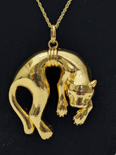 Load image into Gallery viewer, 18K ITALIAN GOLD PLATED WILD CAT PENDANT
