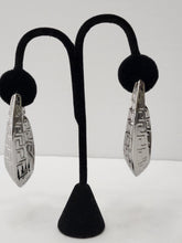 Load image into Gallery viewer, 18K ITALIAN WHITE GOLD PLATED BIG  OVAL HOOP EARRINGS