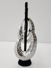 Load image into Gallery viewer, 18K ITALIAN WHITE GOLD PLATED BIG  OVAL HOOP EARRINGS