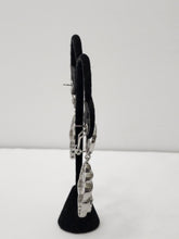 Load image into Gallery viewer, 18K ITALIAN WHITE GOLD PLATED BIG  DROP EARRINGS