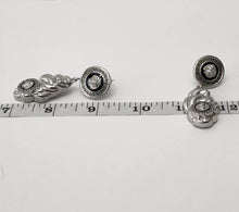 Load image into Gallery viewer, 18K ITALIAN WHITE GOLD PLATED BIG  DROP EARRINGS