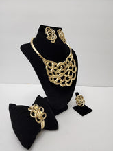 Load image into Gallery viewer, 18K GOLD PLATED EARRING, PENDANT & NECKLACE , PARTY SET